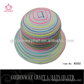 cheap lady bucket hats paper straw for summer